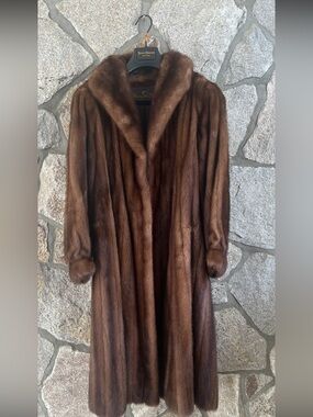 Flemington Furs Classic Women's Brown Full-Length Mink Coat